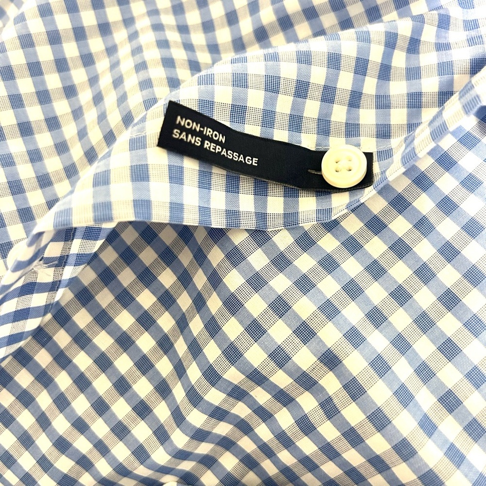 Tommy Hilfiger Light Blue Gingham Men's Shirt - Picture 4 of 5
